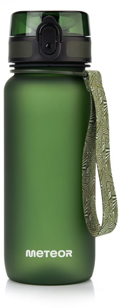 Meteor Sportfles 650 ml - Sportfles - Donkergroen, Antislip, BPA-vrij, Met maatverdeling