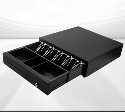 Kassalade - Geldlade - Bedrijfsadministratie - Handmatige druk opener - 40x41x10cm - Zwart