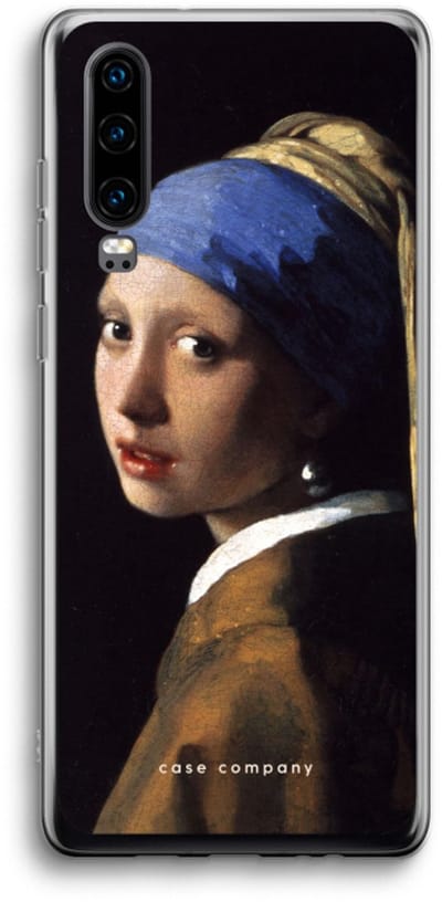 Case Company® - Hoesje geschikt voor Huawei P30 hoesje - The Pearl Earring - Soft Cover Telefoonhoesje - Bescherming aan alle Kanten en Schermrand