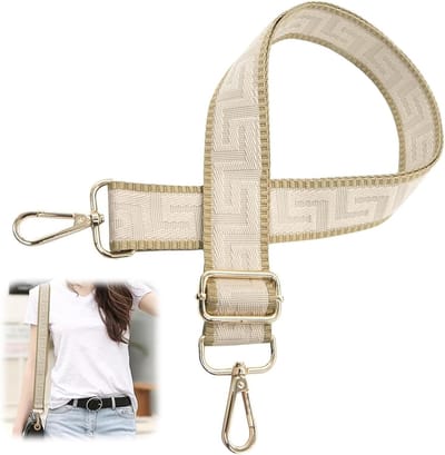 Verstelbare schouderriem voor handtas in beige - Interchangeable bag straps, trendy tasriem, comfortabele draagriem voor dameshandtassen