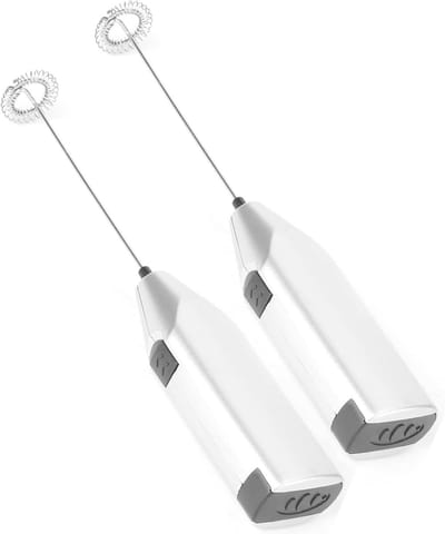 Elektrische Mixer - Handmixer Keuken - Koffie Melk Eieren - Ergonomisch Handvat - 20 cm - Zilver