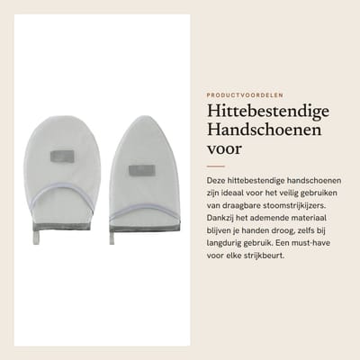 Dailygoods- Strijkhandschoenen Hittebestendig - Draagbare Stoomstrijkijzers - Ademend Mesh - Duurzaam Materiaal - Geschikt voor Overhemden - Elegant Ontwerp - Stoomhandschoenen