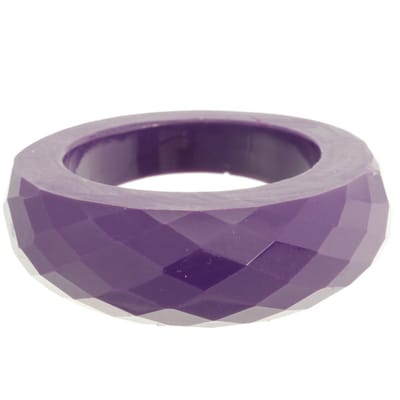 Behave - Ring - Facettenring Kunststof Paars – Moderne Acryl Ring – Stijlvol & Lichtgewicht – Nikkelvrij
