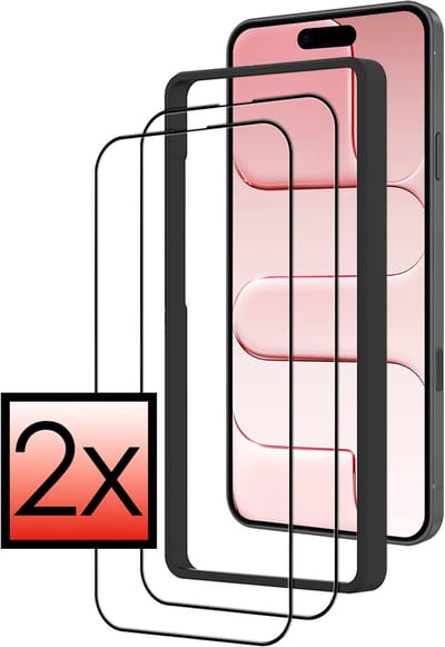 Screenprotector - 2 Stuks - Geschikt voor Apple iPhone Air - Met Installatie Frame - Beschermglas - Gehard Glas - Tempered Glass - Screen Protector - Inclusief Montage Kit