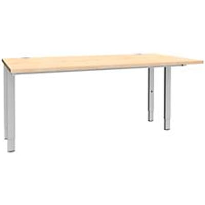 Schäfer Shop  Genius Bureautafel MODENA FLEX, 4-poot rechthoekige buis, tweezijdig, B 1600 mm, esdoorn