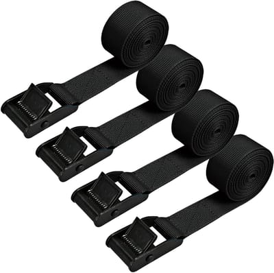 Sjorriemen met Camgesp - Vastbindende Riemen - Lading Zekeren - Robuuste Metalen Gesp - 2.0 m x 2.5 cm - Zwart