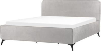 VALOGNES - Tweepersoonsbed - Lichtgrijs - 180 x 200 cm - Corduroy