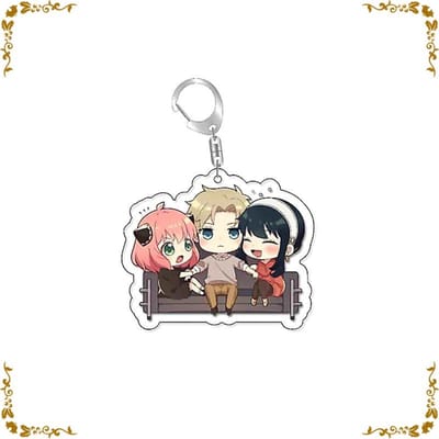 Anya Loid Yor Forger Anime Sleutelhanger Schattige Sleutelhanger Cartoon Spy Family Taslabel Trendy Cadeau gray