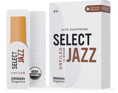 D'Addario Organic Select Jazz unfiled altsax riet per 10 stuks - 3S