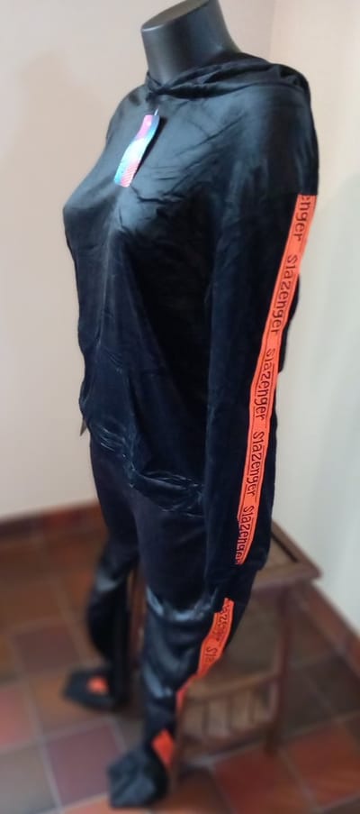 Huispak - dames - zwart - Fleece - Maat S/M - Cossy - super zacht - HQ