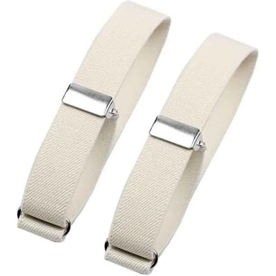 1 paar elastische armband shirt mouw houder mode verstelbare arm manchetten banden voor feest bruiloft kleding accessoires white