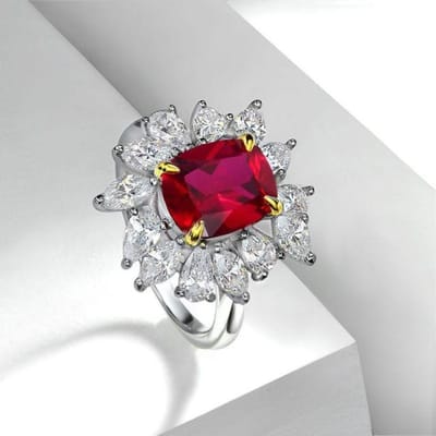 Vintage 8*10mm Diamantringen Voor Vrouwen Bruiloft Feest Verjaardagscadeau Echt 925 Sterling Zilver Vrouwelijke Luxe Ring Groothandel 5 gray
