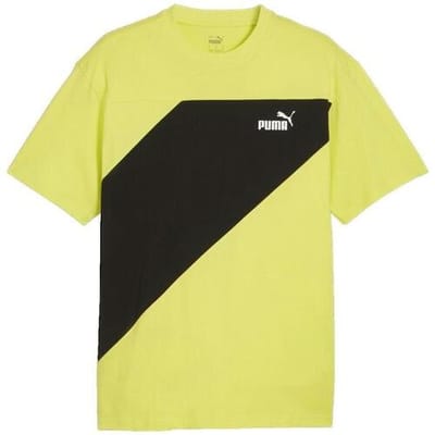 Puma Power Colorblock T-shirt Met Korte Mouwen Geel S