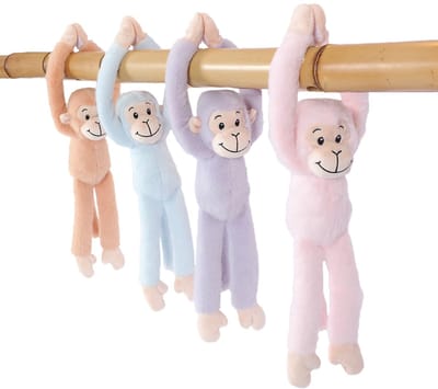 PIA Soft Toys-Set van 4 Pluche Hangaap Knuffels 4 ass. 30 cm