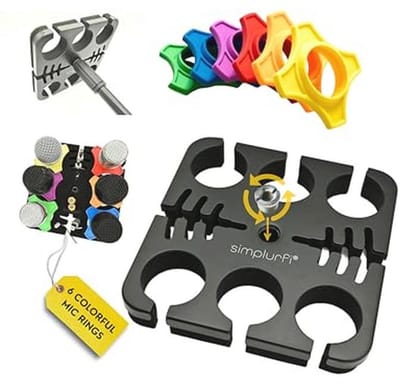 Microfoon Houder en Kabel Organisatie Tool voor maximaal 6 Microfoons