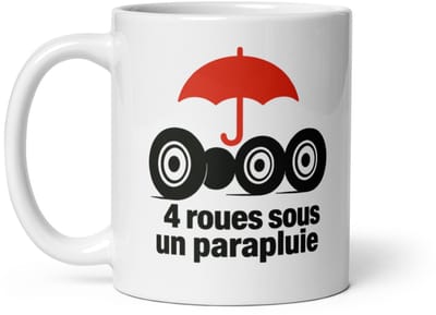 De2pktjes - Mok 4 Roues Sous Un Parapluie – Speels, stijlvol en altijd klaar voor een warm moment