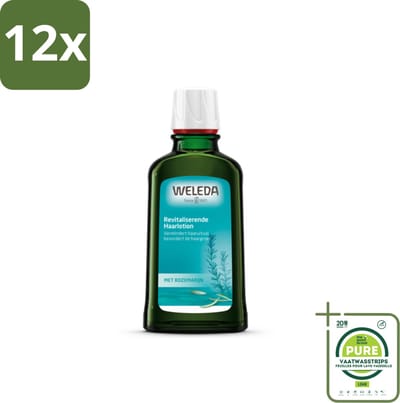 WELEDA - Haarlotion - Rozemarijn - 100 ml - Voordeelverpakking - 12 stuks - Haaruitval - Haargroei stimuleren