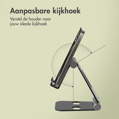 imoshion Verstelbare Telefoon / Tablet Houder Bureau - Opvouwbaar - Universeel - Aluminium