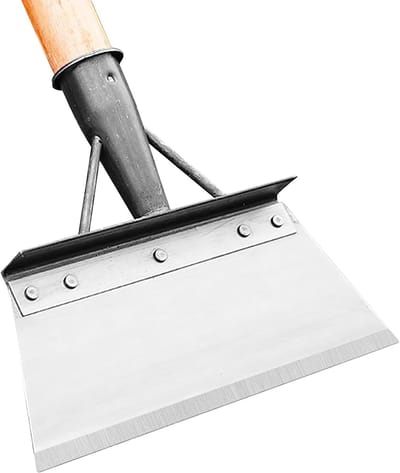 SnelShoppen - Multifunctionele Tuinshovel - Grote Platte Schoffel van Manganese Staal - Ideaal voor Onkruid, Mos, Grondafval, IJs en Sneeuw - Tuin Ger