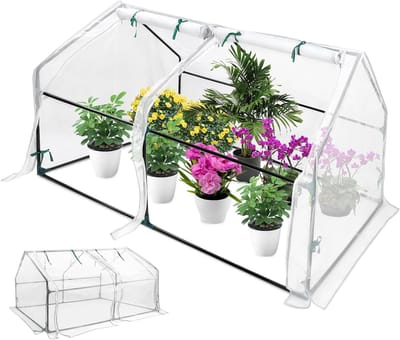 Foliekas - Broeikas Kweekkas - Planten Beschermen - UV-bestendig Waterdicht - 180 x 90 x 90 cm - Wit