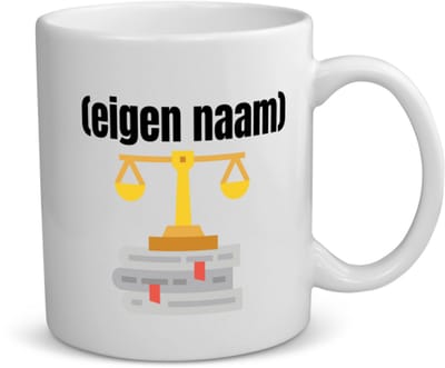 Akyol - advocaat weegschaal (met eigen naam) koffiemok - theemok - Advocaat - advocaten - met eigen naam - leuk cadeau voor iemand die advocaat is - cadeau - kado - 350 ML inhoud