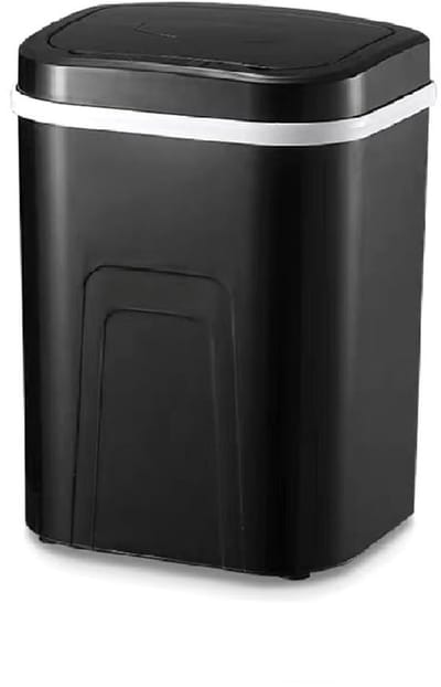 Automatic Sensor Bin 15L Motion Sensor Trash Bin Automatic with Sensor Lid Non-Contact Bin for Kitchen Bedroom Bathroom (Black)