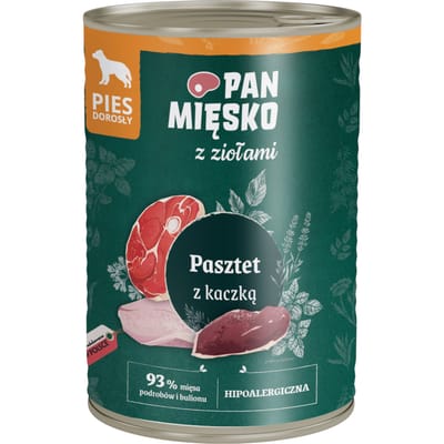 Voordeelpakket: 24x400g Pan Mięsko Dog Paté met eend natvoer voor honden