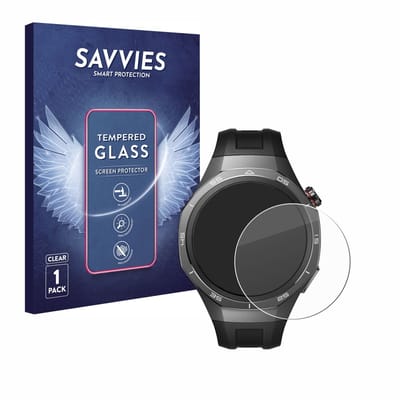 Savvies - Glas Screenprotector voor Huawei Watch GT 5 Pro (46 mm) - Gehard Beschermglas 9H