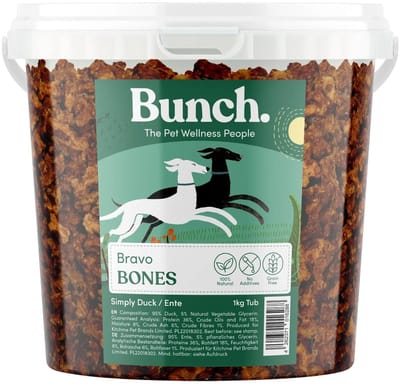 Bunch voordeelemmer natuurlijke trainers voor honden - Eend - 1KG