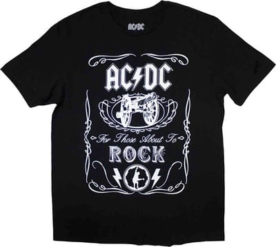 AC/DC - Vintage Cannon Swig Kinder T-shirt - Kids tm 4 jaar - Zwart