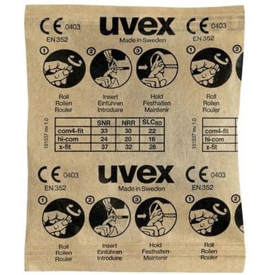 uvex 2112087 x-fit Oordoppen 37 dB Eenmalig gebruik EN 352-2 100 paar