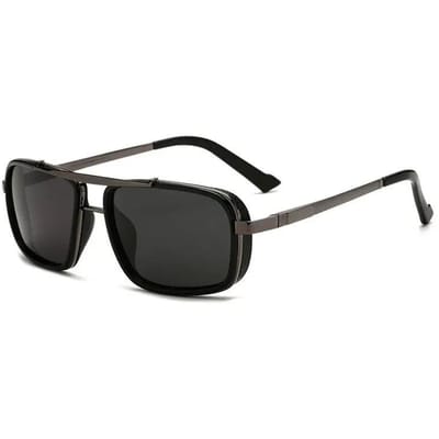 Nieuwe Zonnebril Punk Zonnebril Nieuwe Mannen Vierkant Uv400 Dubbele Straal Aviator Zonnebril