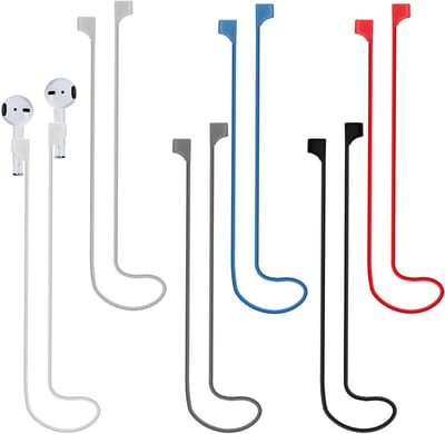 Siliconen anti-verliesbanden - set van 6 stuks voor bluetooth-hoofdtelefoons - sportaccessoire - 70 cm