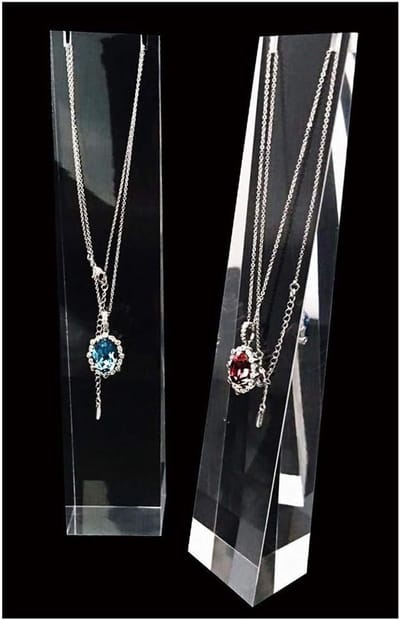 Sieraden Display - Ketting Houder - Fijne Tentoonstelling - Modern Scandinavisch Design - 41 x 30 x 203 cm - Transparant