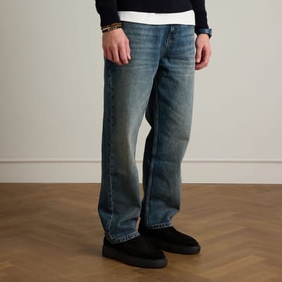 Manfield - Heren - Zwarte suède loafers - Maat 41