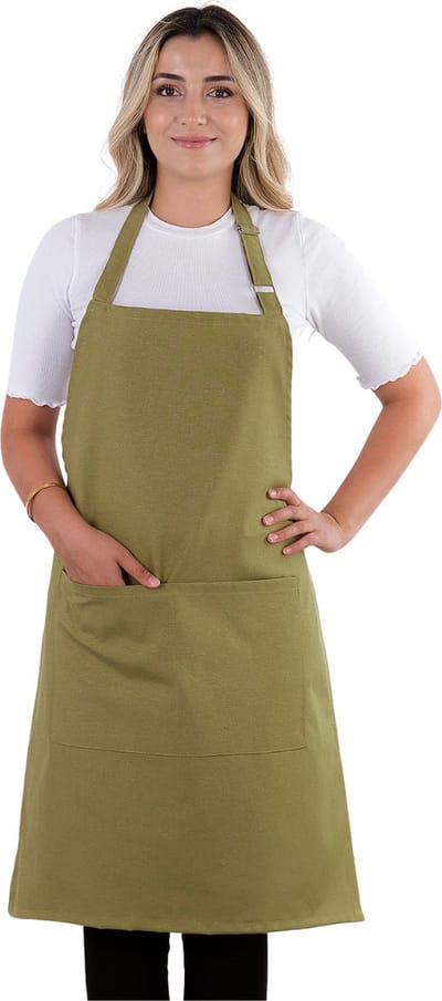 Simple Keukenschort Groen Professioneel Verstelbaar Keukenschort dames Horecakwaliteit keukenschort vrouw One Size Schort