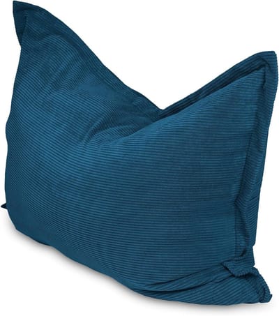 Zitzak Corduroy - Vloerkussen Zitkussen - Ontspannen Zitten - Ergonomisch Ontwerp - 180x140 cm - Donkerblauw