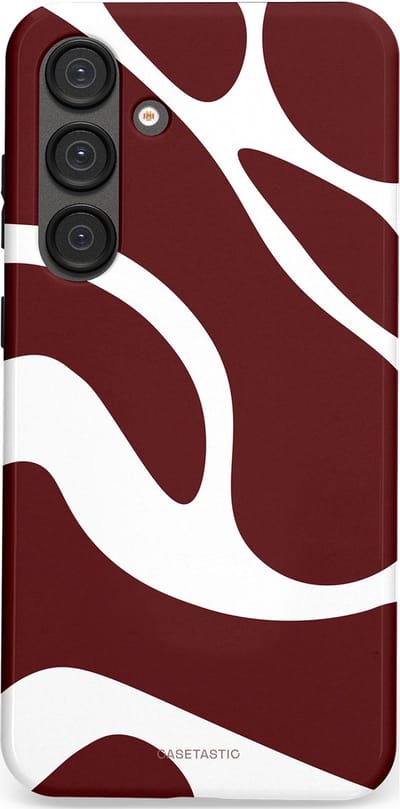 Casetastic Hoesje Geschikt voor Samsung S25 Plus - Stijlvolle Beschermende Duo-layer Case - Bordeaux Swirl