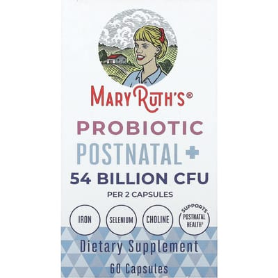 MaryRuth's, Postpartum Probioticum, 54 Miljard KVE, 60 Capsules (27 Miljard KVE per Capsule)