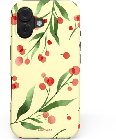 Casetastic hoesje geschikt voor Apple iPhone 16 - MagSafe - Dubbellaagse bescherming - Watermeloen - Fashion Case - Crème Groen Koraal