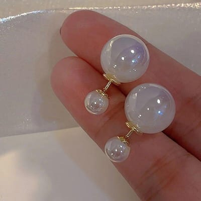 Mode Dames Oorbellen Simulatie Parel Oor Stud Oorbellen Voor Vrouwen Meisje Geschenken Sieraden Gift 1 pair gray