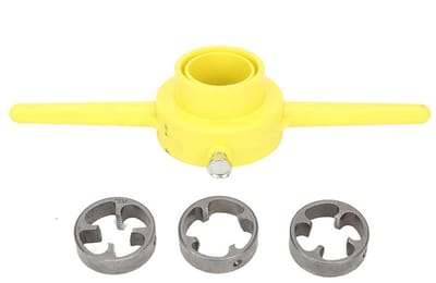 Draadgereedschap Set - Pijp Matrijs - Leidingen Bewerken - NPT Standaard - 3 Maten - Grijs