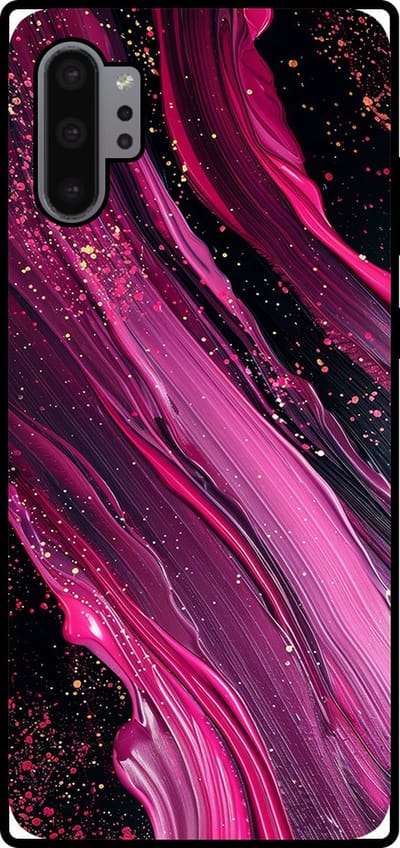 Smartphonica Telefoonhoesje Geschikt voor Samsung Galaxy Note 10 Plus met marmer opdruk - TPU backcover case marble design - Paars Roze geschikt voor Samsung Galaxy Note 10 Plus