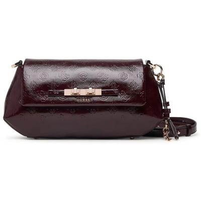 Guess Carmella Crossbody Flap - Schoudertas (burgundy logo)