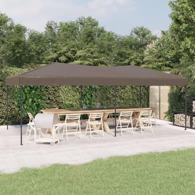Opvouwbare Partytent - Paviljoen Zonwering - Feesten Buiten - UV- en Waterafstotend - 3 x 6 m - Taupe
