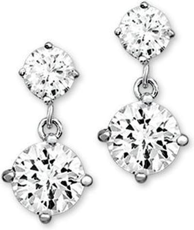 oorhangers zirkonia zilver gerhodineerd