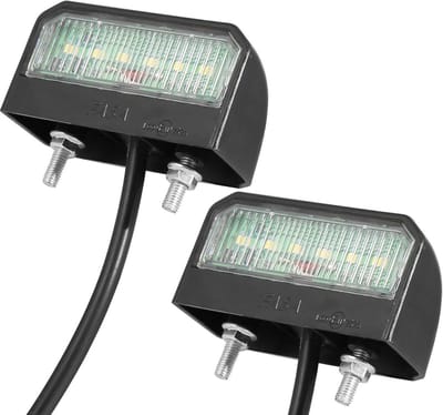 Kentekenplaatverlichting LED - Koud Wit, Waterdicht, Voor Vrachtwagens en Aanhangers - 2 Stuks