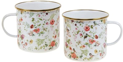 Emaille plantenpotje voor bloemen, Ø11cm