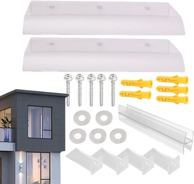 Balkonluifel Shelter - Buitendeurluifel Regenbeschermer - Huis Beschermen - UV Regen Sneeuw Schild - 40x100 CM - Transparant