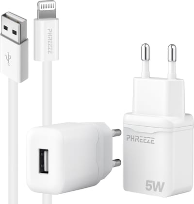 5w usb stekker met 1m oplader kabel geschikt voor Lightning iPhone iPad AirPods kabel - Usb adapter